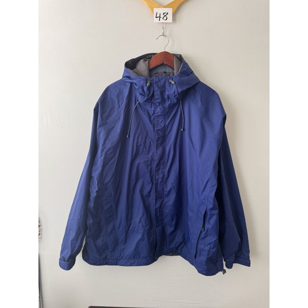 L.L.Bean Mens Big & Tall 2XL Blue GORE-TEX Hooded Waterproof Full Zip Jacket